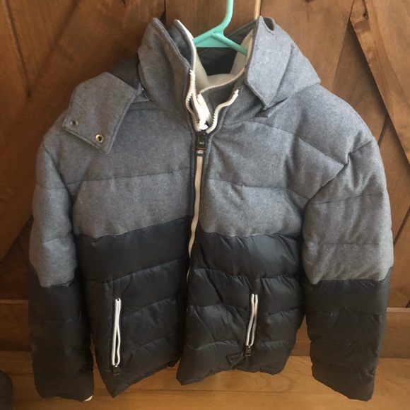 GUESS black and grey puffer jacket - Picture 1 of 4